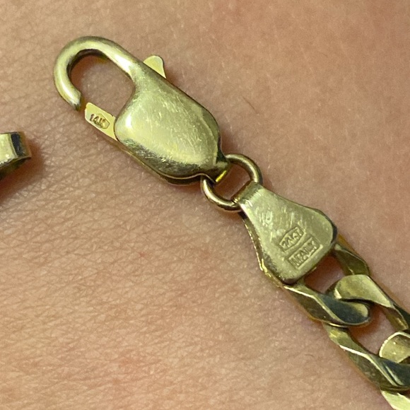 14K Solid Gold Men’s Bracelet 8” length & 16grams - Picture 3 of 5